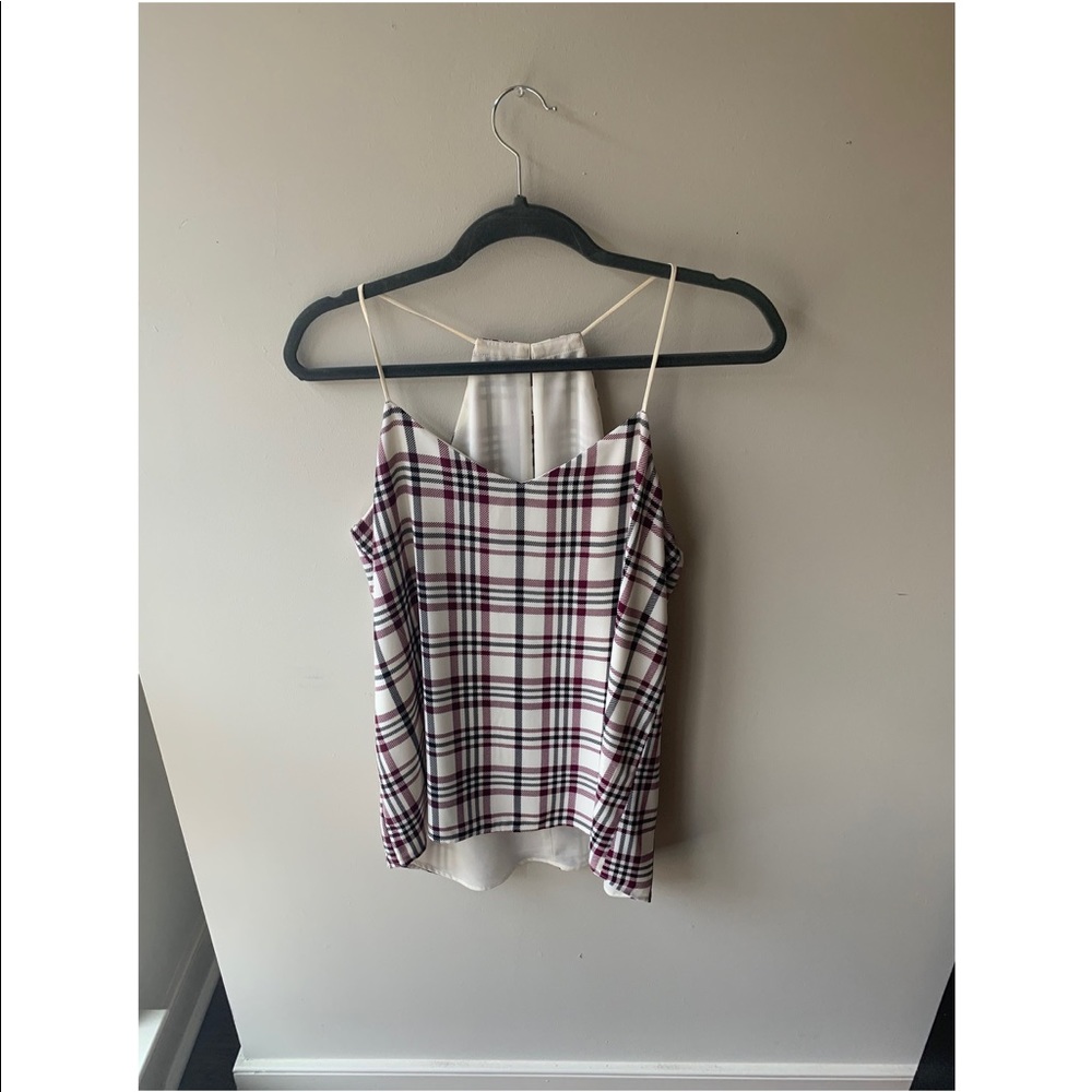 Plaid Chiffon Tank